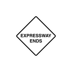 Black and White Color Traffic Sign Street Sign Icon Vector Template