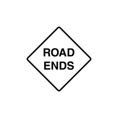 Obraz premium Black and White Color Traffic Sign Street Sign Icon Vector Template