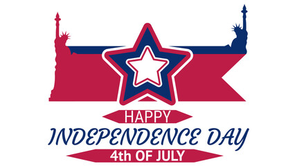 happy independence day greetings using two statue of Liberty icons