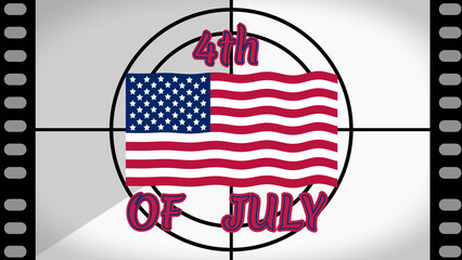 retro style 4th of July image for national holiday
