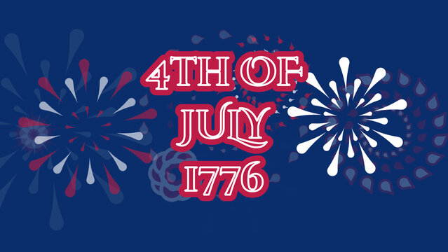 4th of July animated image with firework