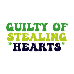 Retro Valentine T-shirt Design, Vector