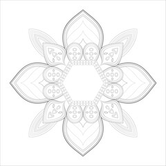 Coloring Books for adult. Hand drawn flowers in zentangle style for t-shirt design or tattoo and coloring book