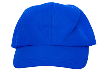 Blue baseball cap isolated on white background