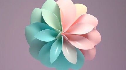 Flowers. Soft Pop Texture created with Generative AI