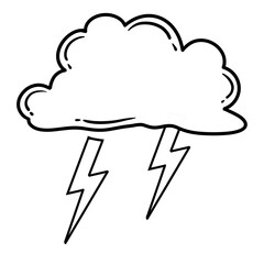 Black cloud outline.