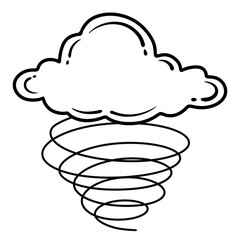 Black cloud outline.