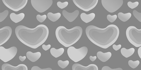 Seamless pattern abstract heart shape. Colorful abstract background. Vector design. Modern style