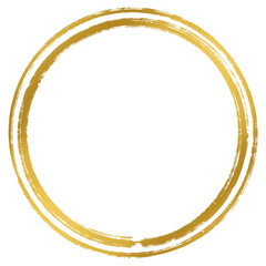 Gold circle frame.	
