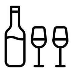 wine line icon