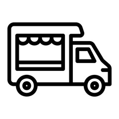 food truck line icon