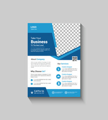 Simple Blue Color Corporate Template Design