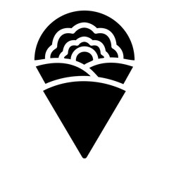 crepe glyph icon