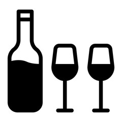 wine glyph icon
