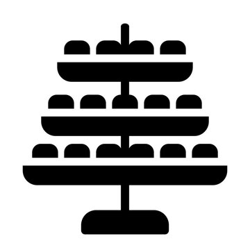 food tray glyph icon