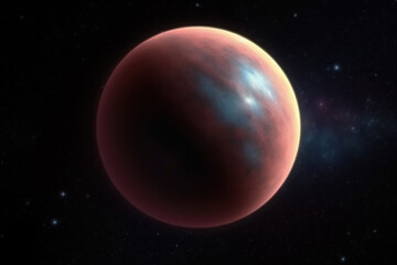 Fototapeta na wymiar Unknown red planet