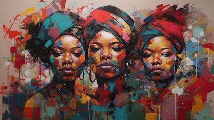 Black contemporary artists are pushing boundaries and making waves in the art world with their dynamic. Generated by AI.