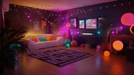 Take a trip down memory lane with an ultrarealistic 8k disco-themed party. Generated by AI.
