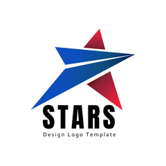 Creative Stars Design Logo Template. Suitable for ecommerce team logo, Marketing Online Logo. Digital Logo. Icon technology