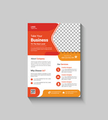 Orange Corporate Business Flyer Template Design
