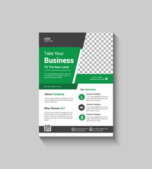 Green Color Flyer Template Design