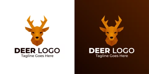 Deurstickers Deer Low Poly Logo Design. Polygonal Design. Geometric Design. Modern Logo © graphicmade