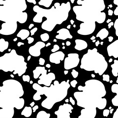 Cow print pattern animal Seamless. White cow skin abstract for printing, cutting, stickers, web, cover, home decorate and more.