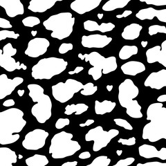 Cow print pattern animal seamless. White cow skin abstract for printing, cutting, stickers, web, cover, home decorate and more.