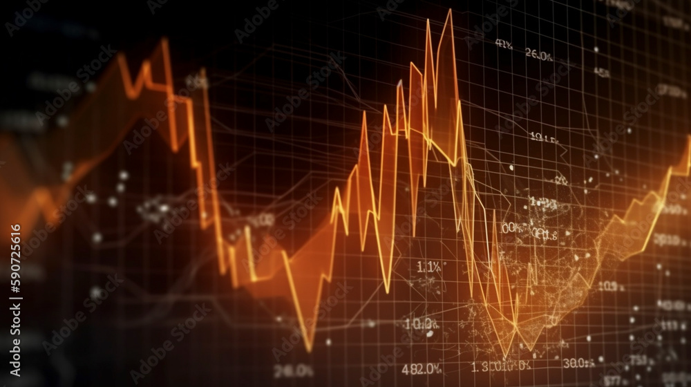 Poster forex concept stock exchang and trader. financial market business with graph chart analysis. ai gene