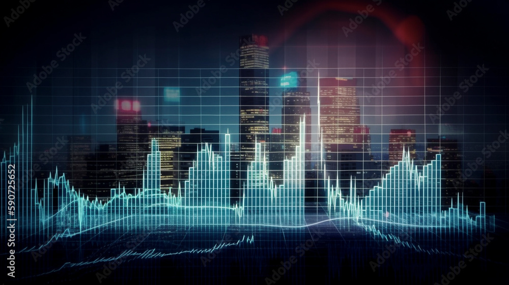 Poster forex concept stock exchang and trader. financial market business with graph chart analysis. ai gene