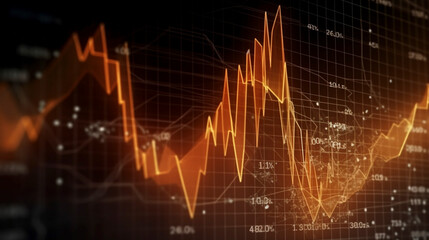 Fototapeta premium Forex concept stock exchang and trader. Financial market business with graph chart analysis. ai generative.