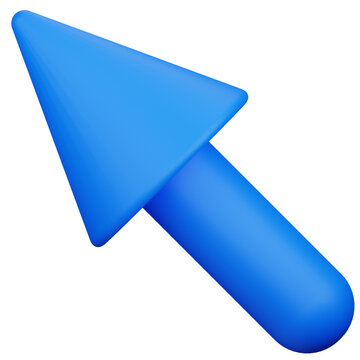 Blue Cursor 3d Illustration