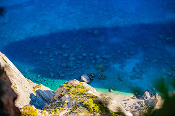 Cliff and Beach at a Greece Island