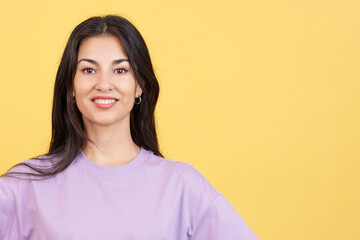 Fototapeta premium Happy woman looking at the camera relaxed