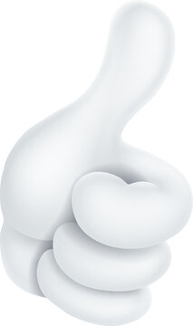 White sale cartoon gloves