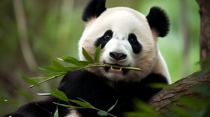 Obraz na płótnie Canvas Hungry Panda