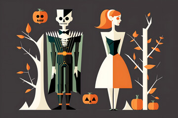 ハロフィン 仮装 イラスト | Halloween, costumes, illustrations, Generative AI