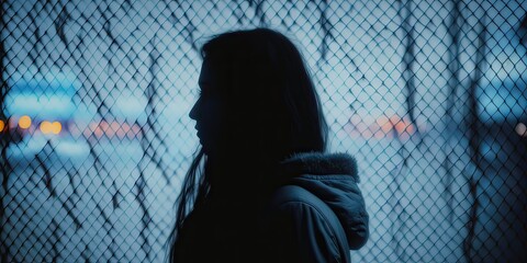 chained and fenced - seeking freedom from human trafficking, generative AI