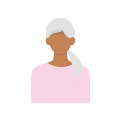 Faceless female avatar. Latin American vector illustration. EPS 10