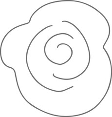 Doodle flowers monoline line art. Floral botanical hand drawn simple illustration. Greeting card mothers day, womans day, spring