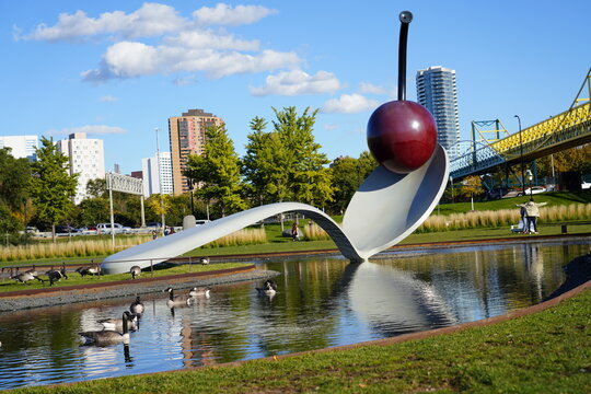 The Spoonbridge And Cherry At The Minneapolis Sculpture Garden