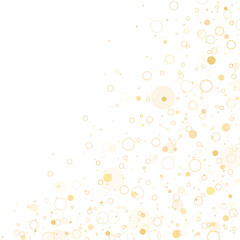 Abstract circle design backgrounds of various sizes scattered free in yellow tones.