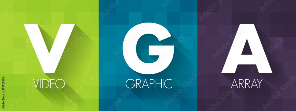 Fototapete vga video graphic array - video display controller and accompanying de facto graphics standard, acro
