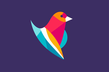 Abstract bird symbol logo concept illustration vector
