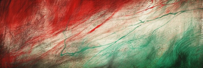 red and green oil texture on white background