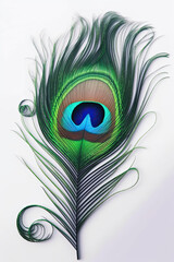 Obraz premium Feathers isolated in white background - AI Generated