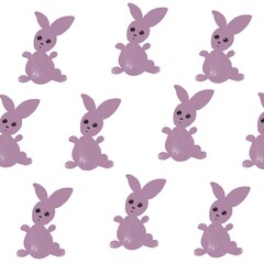 pattern with rabbits
