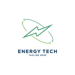 Energy logo design vector with creative modern idea
