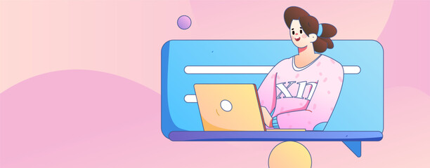 Communicate with consultants flat vector character concept operation hand drawn illustration
