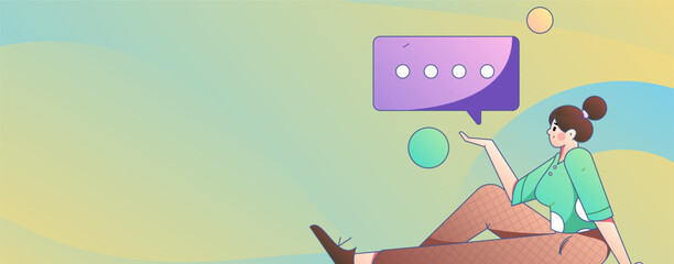 Communicate with consultants flat vector character concept operation hand drawn illustration
